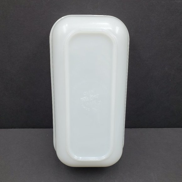Fire King Oven Ware White Milk Glass Loaf Pan Casserole Refrigerator Dish - Picture 7 of 8